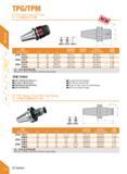 146 TPG/TPM BT-TPG Rigid Tapping Chuck msmt Baa mm Specification D L G Suit collet imm Wrench Tapping capacity 9w Weight BT30- TPG312 44 65 M8X1P TPE Каталог DEREK 2017 Инструмент металлорежущий и станочная оснастка Фрезы концевые твердосплавные и с режущими сменными пластинами Резцы Державки Расточные головки Стр. B34