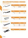 196 MLC/SPU/WTPD/WMSK-WRENCH Wrench For Tool Holder MLC/HPC Specification SP-MLC 20 32 42 Wrench For Drill Chuck SPU Tool holder MLC20/HPC20 MLC32/HP Каталог DEREK 2017 Инструмент металлорежущий и станочная оснастка Фрезы концевые твердосплавные и с режущими сменными пластинами Резцы Державки Расточные головки Стр. B84