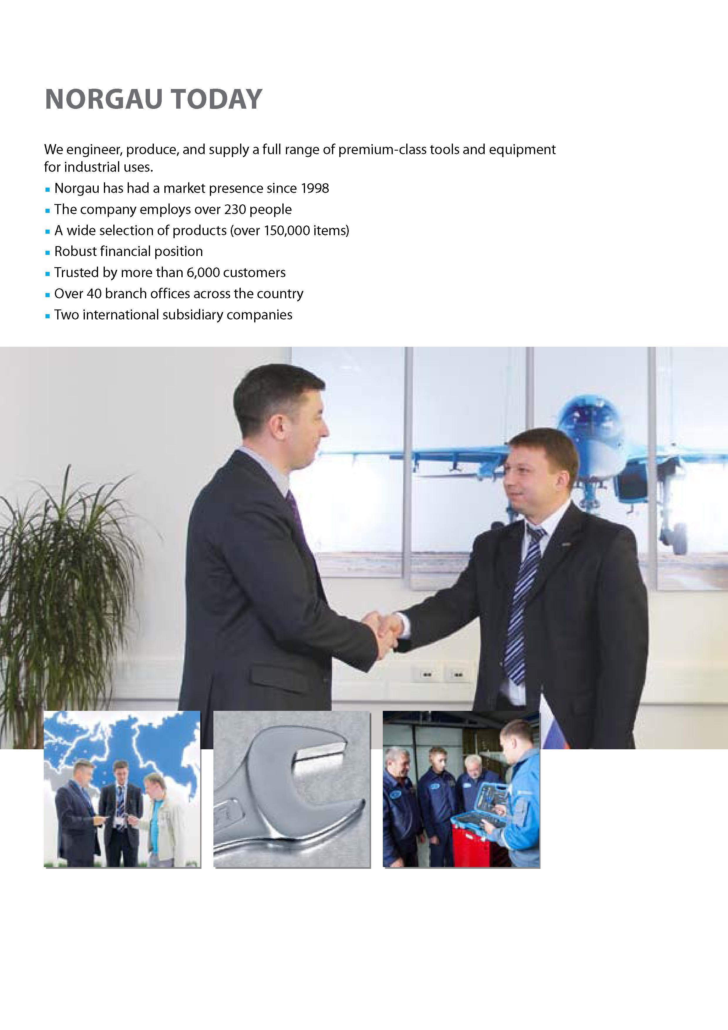 4 Norgau has had a market presence since 1998 The company employs over 230 people A wide selection of products (over 150000 items) Robust financial position Trusted by m Каталог NORGAU 2015 Инструмент режущий измерительный слесарно-монтажный Стр. 