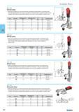 380 Vertical clamp With open clamping arm and horizontal base galvanized and passivated case hardened and lubricated bearing bush due to space constraints not with size 0 Каталог NORGAU 2015 Инструмент режущий измерительный слесарно-монтажный Стр. 364