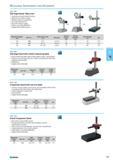 443 Dial Gage Stands Base-Line Hardened and well polished surfaces Matt chrome column surfaves Working surfaces are hardened Stem hole diameter 8H7 Base with enamel coatin Каталог NORGAU 2015 Инструмент режущий измерительный слесарно-монтажный Стр. 427
