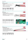 649 Concrete Mesh Cutter Cutting capacity up to 48 HRC hardness Robust cutting edges are additionally induction hardened cutting-edge hardness approx.62 HRC Forged-in stop Каталог NORGAU 2015 Инструмент режущий измерительный слесарно-монтажный Стр. 633
