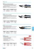 661 Tin snips with lever transmission Particularly robust stainless steel cutter head drop-forged and fully tempered cutting edges induction hardened (min 58 HRC) with mic Каталог NORGAU 2015 Инструмент режущий измерительный слесарно-монтажный Стр. 645