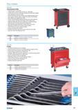 817 Instrumental trolley Solid sheet steel construction 4 large wheels 2 swivel castors 0 100 mm 1 with brake 2 fixed castors 0 140 mm laterally protruding therefore high Каталог NORGAU 2015 Инструмент режущий измерительный слесарно-монтажный Стр. 801