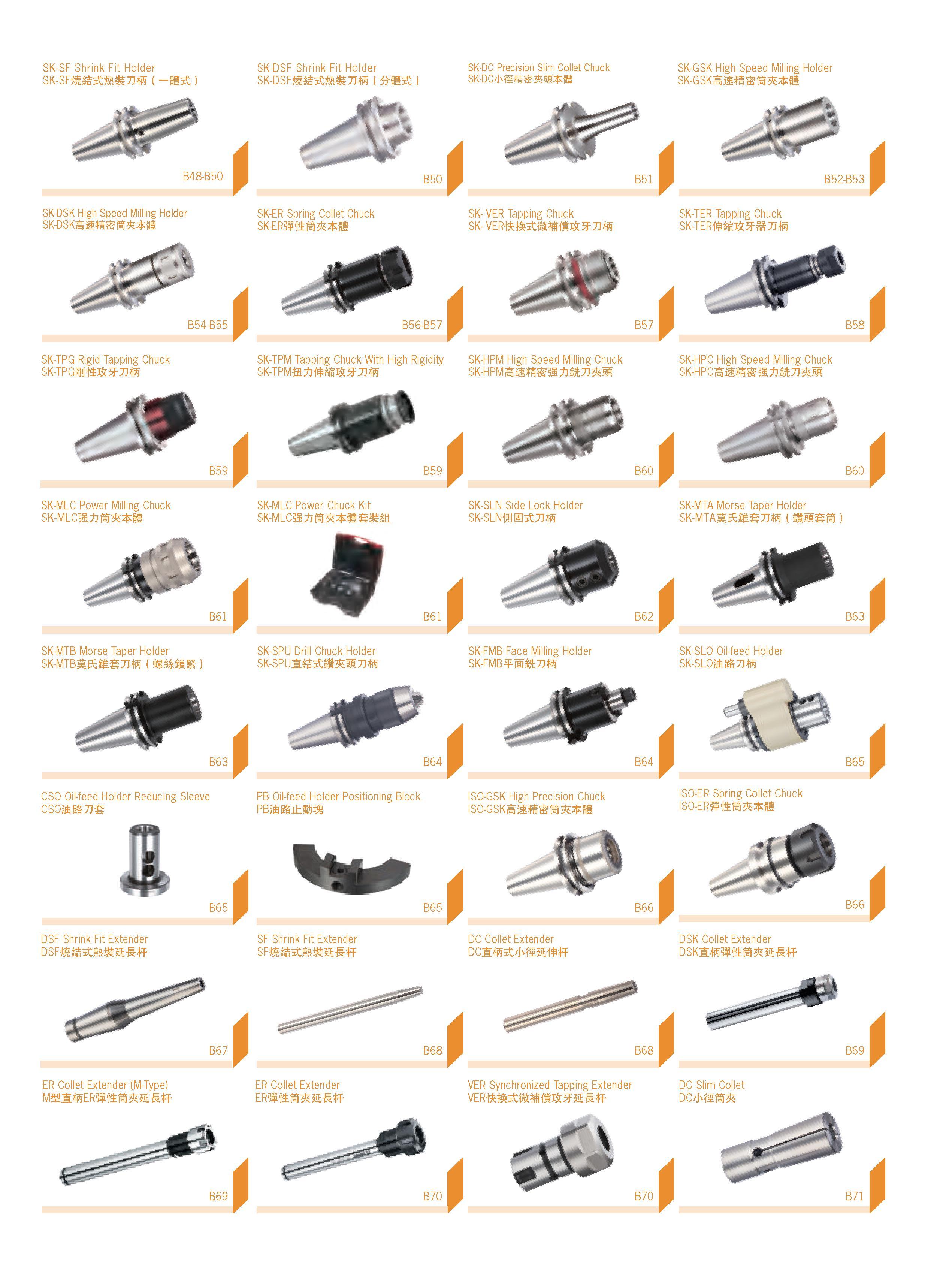 10 SK-SF Shrink Fit Holder SK-SF; lgS: Tim ( -M5£ ) SK-DSF Shrink Fit Holder SK-DSF; lgS: Tim ( M5£ ) SK-DC Precision Slim Collet Chuck SK-DC/MS 5 1 Каталог DEREK 2017 Инструмент металлорежущий и станочная оснастка Фрезы концевые твердосплавные и с режущими сменными пластинами Резцы Державки Расточные головки  Стр. 
