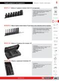 349 Набор из 7 ударных головок Facom Torx 1/2” на подставке Для обеспечения личной безопасности используйте ударные головки с соответствующими кольцами и Каталог FACOM 2014 Профессиональный слесарно-монтажный ручной инструмент Стр. 325