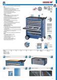 23 GEDORE 2005 0511 E TOOL TROLLEY WITH INDIVIDUAL DRAWER BLOCKING Body Dimensions H 985 x W 775 x D 475 mm Working platform in ABS with 3 compartments for sm Каталог GEDORE 2014 Профессиональный слесарный инструмент и оборудование Стр. 21 ENG