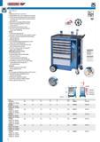 24 GEDORE U4 TOOL TROLLEY Body Dimensions H 985 x W 775 x D 475 mm Working platform in ABS with 3 compartments for small parts Storage compartment with perfor Каталог GEDORE 2014 Профессиональный слесарный инструмент и оборудование Стр. 22 ENG