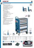 28 GEDORE U4 3-CHEST TOOL TROLLEY MODULAR SYSTEM Body Overall dimensions H 1060 x W 660 x D 400 mm When tool chests 1430 and 1431 are stacked on it the base 1 Каталог GEDORE 2014 Профессиональный слесарный инструмент и оборудование Стр. 26 ENG