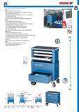 29 TOOL TROLLEY VARIO with lowering mechanism Body Dimensions H 610 900 x W 625 x D 400 mm With lowering mechanism can be raised at the push of a button by 2 Каталог GEDORE 2014 Профессиональный слесарный инструмент и оборудование Стр. 27 ENG