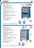 30 GEDORE TOOL TROLLEY with 5 drawers Body Dimensions H 930 x W 625 x D 400 545 mm Trapezoid shape for extra stability wheels mounted internally Double sided Каталог GEDORE 2014 Профессиональный слесарный инструмент и оборудование Стр. 28 ENG
