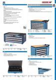 33 TOOL CHEST Body Dimensions H 345 x W 775 x D 475 mm Working platform in ABS with 3 compartments for small parts Sheet steel corrosion resistant and scratch Каталог GEDORE 2014 Профессиональный слесарный инструмент и оборудование Стр. 31 ENG