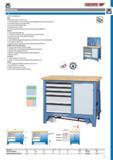 35 GEDORE WORKBENCHES MOBILE WORKBENCH Body Dimensions H 900 x W 1100 x D 652 mm 40 mm thick multiplex beech wood worktop surface additionally protected by li Каталог GEDORE 2014 Профессиональный слесарный инструмент и оборудование Стр. 33 ENG