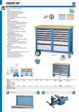 36 GEDORE U4 MOBILE WORKBENCH EXTRA WIDTH Body Dimensions H 985 x W 1250 x D 550 mm 30 mm thick multiplex beech wood worktop surface additionally protected by Каталог GEDORE 2014 Профессиональный слесарный инструмент и оборудование Стр. 34 ENG