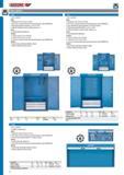 44 GEDORE TOOL CABINETS TOOL CABINET Body Dimensions H 970 x W 650 x D 250 mm Sheet steel corrosion resistant and scratch-proof powder-coated GEDORIT blue Wit Каталог GEDORE 2014 Профессиональный слесарный инструмент и оборудование Стр. 42 ENG