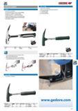 491 GEDORE WF CARPENTER'S HAMMERS CARPENTER'S HAMMER Head and handle forged in one piece nearly unbreakable Ergonomic air-cushioned 2-component handle Optimum Каталог GEDORE 2014 Профессиональный слесарный инструмент и оборудование Стр. 489 ENG