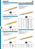 506 GEDORE TILE CHISEL pointed Chrome-vanadium steel 59CrV4 Driving point polished and clear varnished L 100 0 032 Code 8880280 No 203-100 DRIFT CENTRE PIN PUN Каталог GEDORE 2014 Профессиональный слесарный инструмент и оборудование Стр. 504 ENG