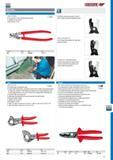 543 VDE PLIERS CABLE SHEARS Cuts cable up to 27 mm solid material up to 200 mm2 Suitable for use up to 1000 V Not certified acc to VDE & 1000 V Hmm - 620 0 2 1 Каталог GEDORE 2014 Профессиональный слесарный инструмент и оборудование Стр. 541 ENG