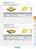 61 DNMG 1305_ PC DNMG 1305 PC NEGATIVE 55° RHOMBIC INSERT, ALLROUND CHIPBREAKER FOR MEDIUM ROUGHING PLAQUETTES NÉGATIVES RHOMBIQUES 55°, POUR MOYENNE-ÉBAUC Каталог INGERSOLL 2015 Металлорежущий токарный инструмент Резцы Державки Сменные режущие многогранные пластины для точения на станках Стр. 61 ENG FRA