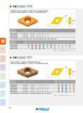 164 DCMT MT DCMT MT CHIPBREAKER, POSITIVE 7° CLEARANCE 55° RHOMBIC INSERTS, FOR MEDIUM MACHINING PLAQUETTES POSITIVES RHOMBIQUES 55° - DEPOUILLE 7°, POUR MO Каталог INGERSOLL 2015 Металлорежущий токарный инструмент Резцы Державки Сменные режущие многогранные пластины для точения на станках Стр. 164 ENG FRA