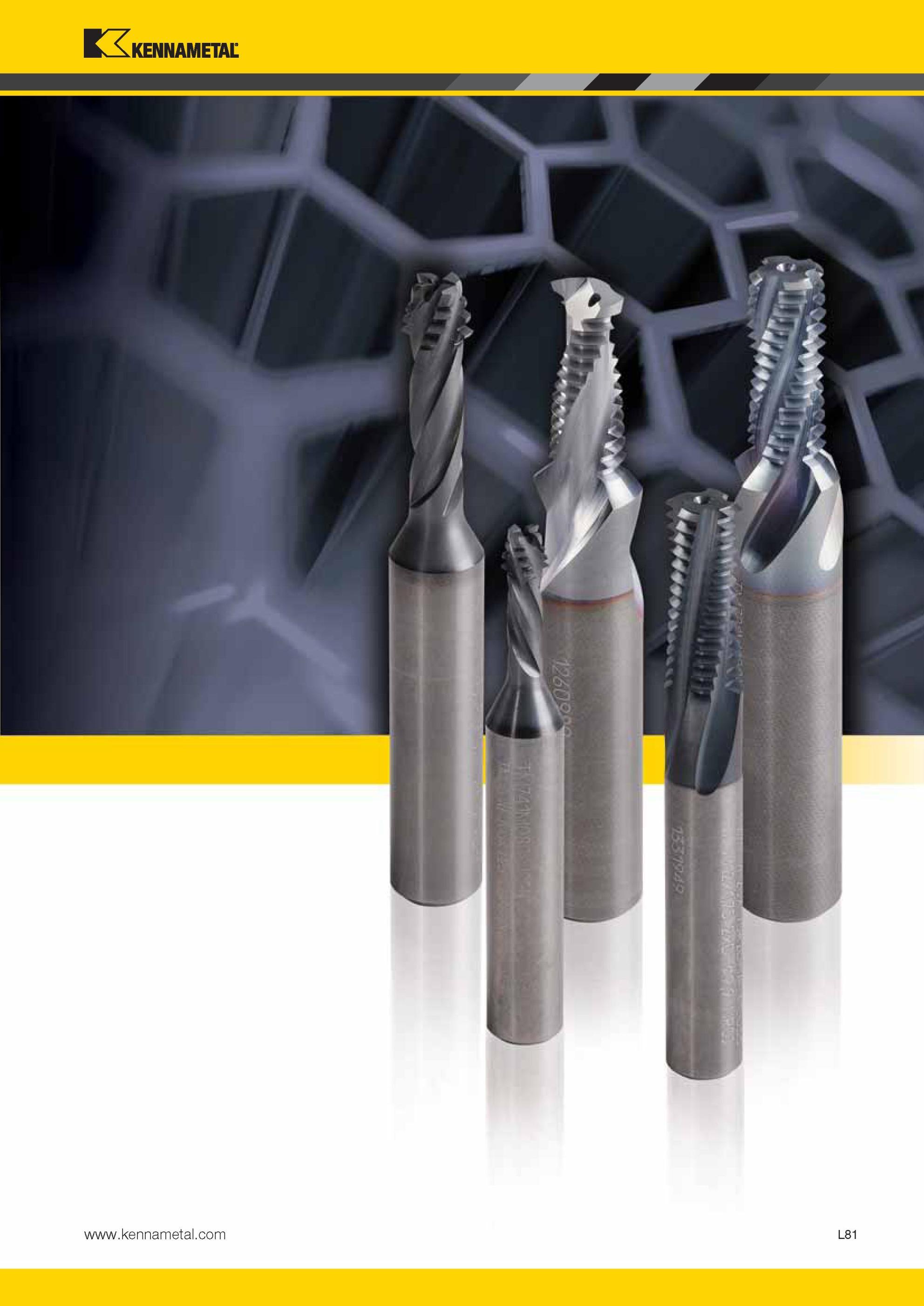 1335 Иллюстрация резьбофрезерного режущего станочного инструмента Kennametal (США) из промышленного каталога на русском языке Мастер-каталог KENNAMETAL 2013 Металлорежущий инструмент Точение Обработка отверстий Фрезерование Стр. L81