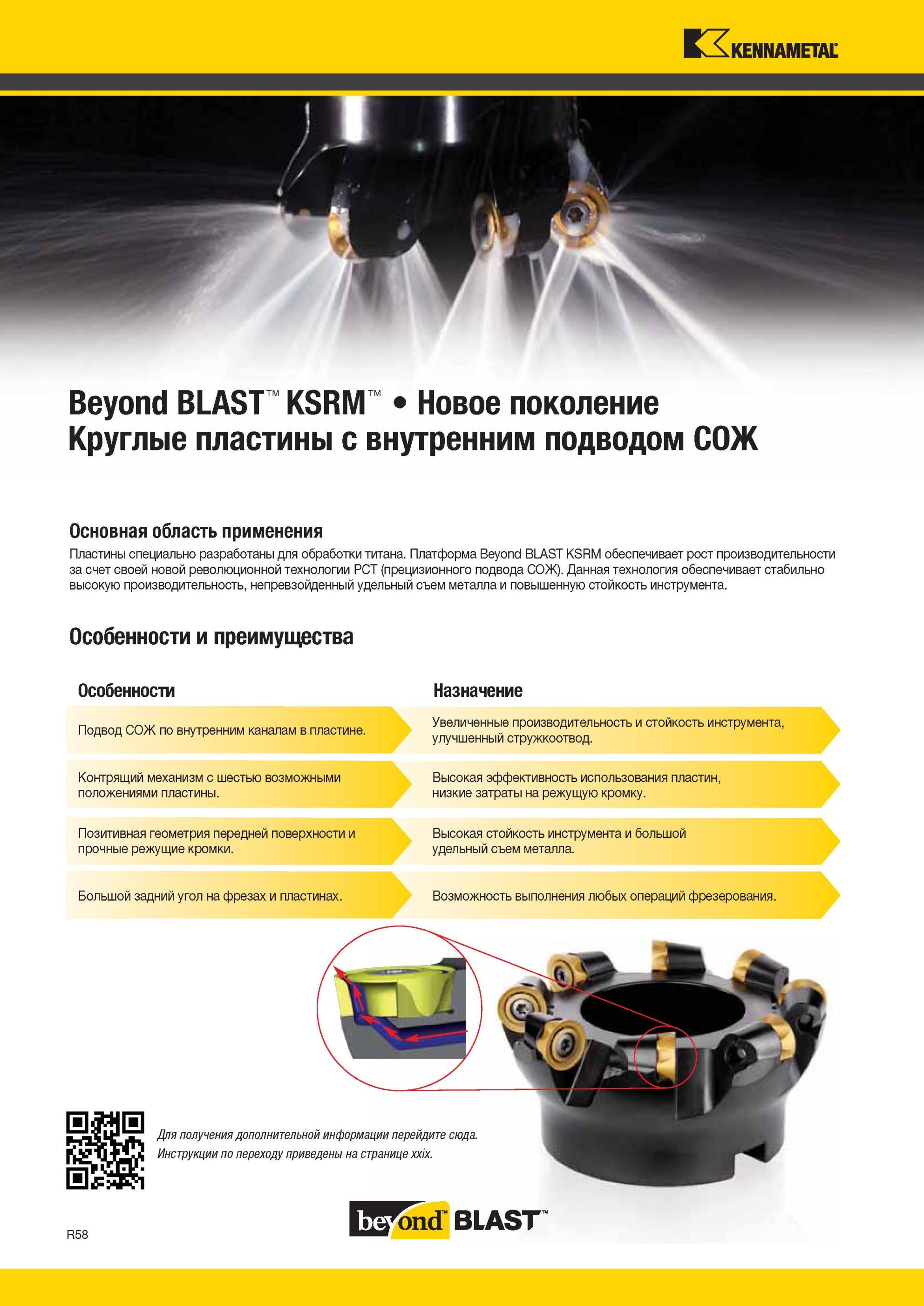 1898 Новое поколение Круглые пластины Kennametal с внутренним подводом СОЖ Основная область применения Пластины специально разработаны для обработки титана Мастер-каталог KENNAMETAL 2013 Металлорежущий инструмент Точение Обработка отверстий Фрезерование Стр. R58