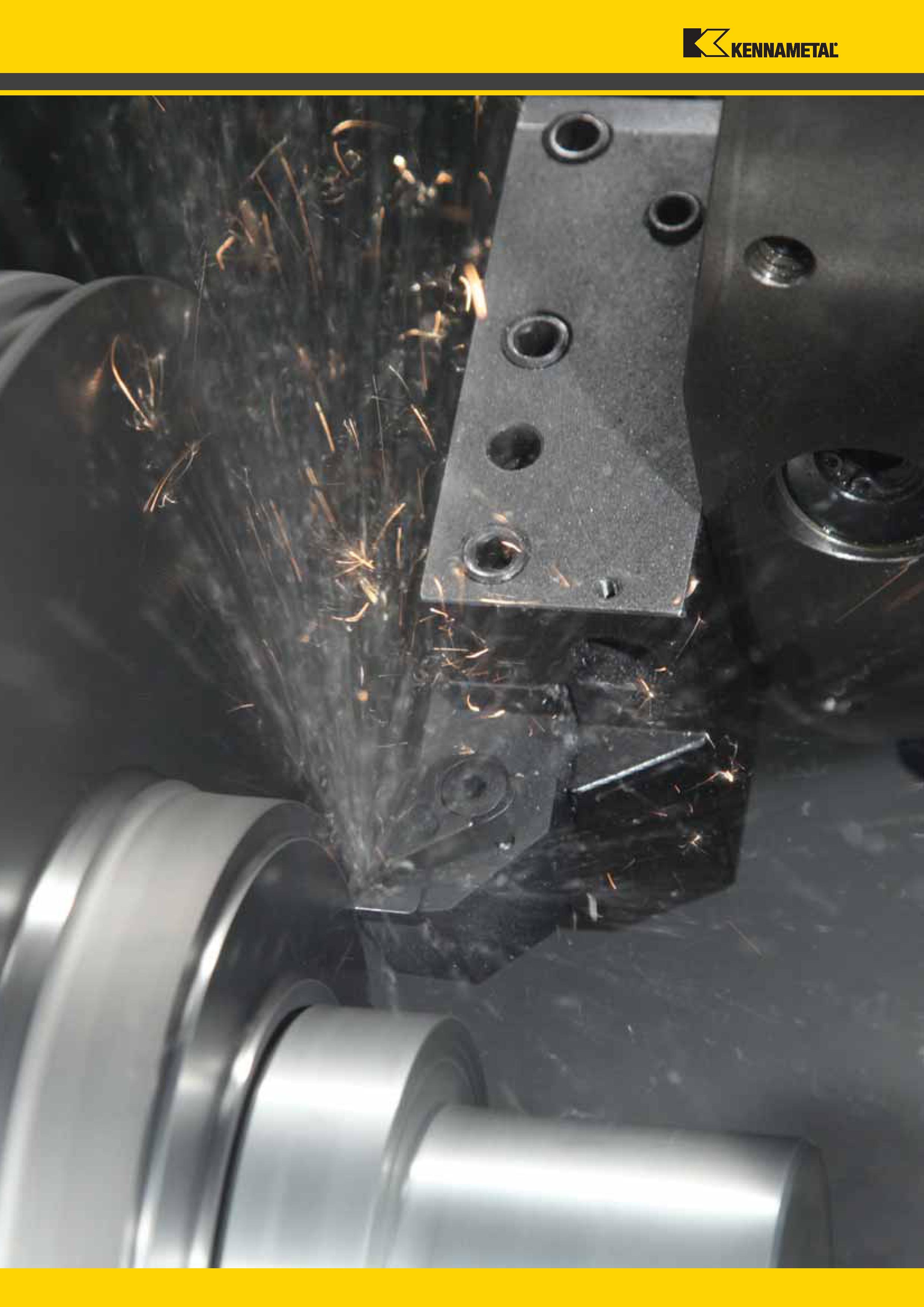 150 Металлорежущий лезвийный токарный инструмент Kennametal в процессе обработки на токарном металлообрабатывающем оборудовании Фотография из каталога Каталог KENNAMETAL 2014 Инновации Новый металлорежущий инструмент и инструментальная оснастка для станков и станочных комплексов Стр. A116