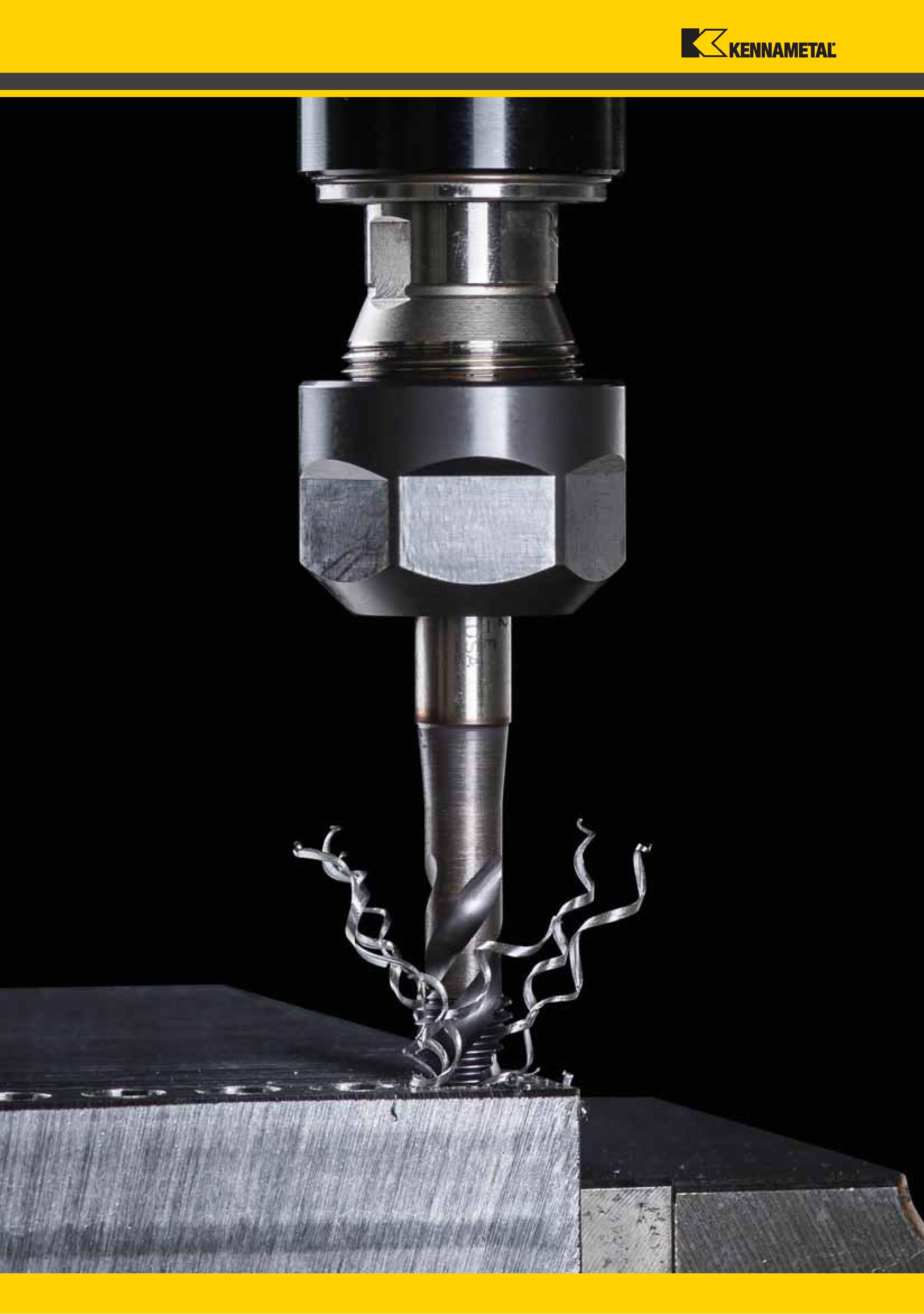 14 Нарезание резьбы метчиком Kennametal в глухом отверстии Фотография процесса механической обработки на металлообрабатывающем оборудовании с числовым программн Каталог KENNAMETAL 2015 Инновации Металлорежущий инструмент и инструментальная оснастка для металлообработки Стр. 