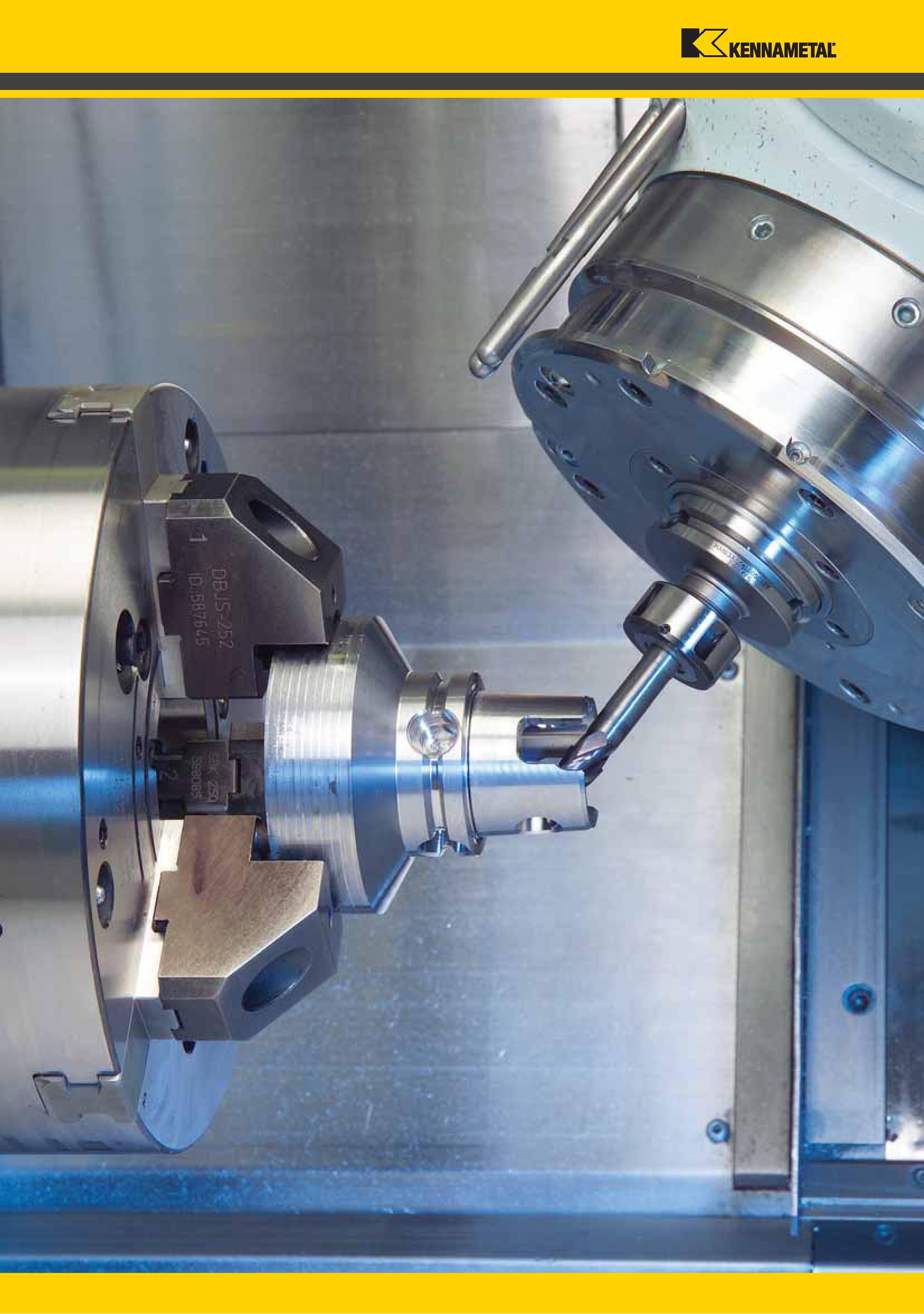 164 Вспомогательный инструмент Kennametal для многооперационных металлообрабатывающих центров с ЧПУ для токарных и фрезерных операций Общий вид обработки на стан Каталог KENNAMETAL 2015 Инновации Металлорежущий инструмент и инструментальная оснастка для металлообработки Стр. 
