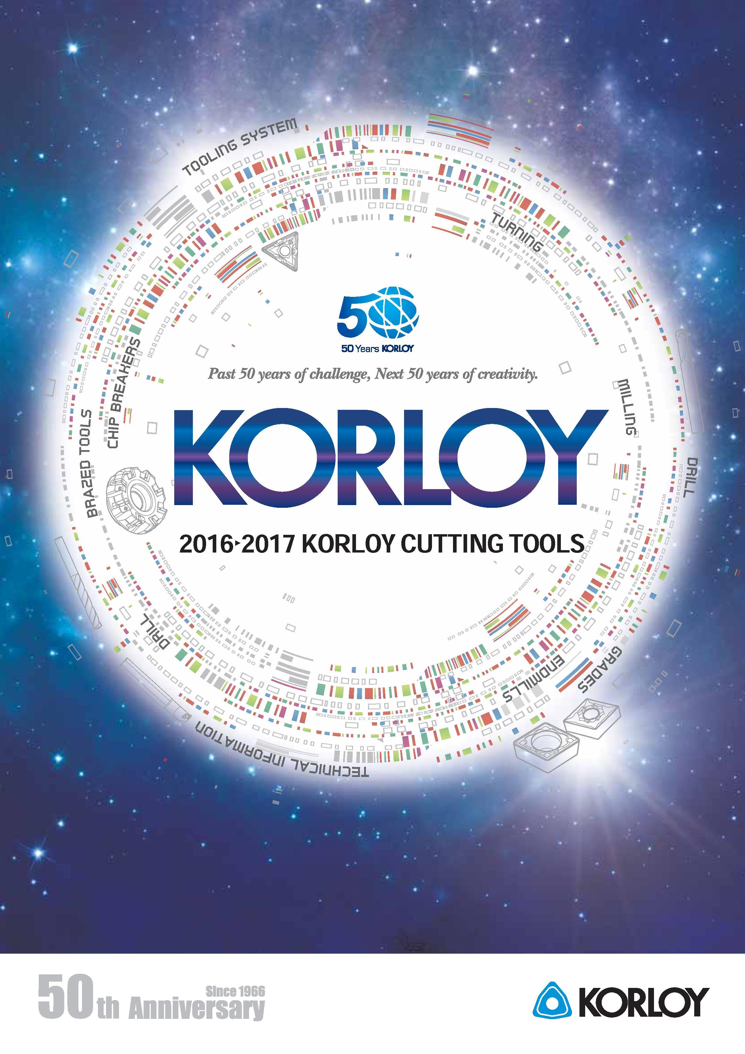 1 Юбилейный каталог продукции Korloy 2016 на английском языке Режущий инструмент и инструментальная оснастка для металлообрабатывающих станков и комплексов с Каталог KORLOY 2016 Металлорежущий инструмент для точения фрезерования сверления и инструментальная станочная оснастка для металлообрабатывающих станков Стр. 