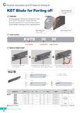 281 KGT Blade Korloy for Parting off Features Parting application with the use of existing KGT inserts Economical machining with a double sided insert Speciall Каталог KORLOY 2016 Металлорежущий инструмент для точения фрезерования сверления и инструментальная станочная оснастка для металлообрабатывающих станков Стр. C22 ENG