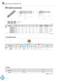 645 Multi-functional Chamfer Tool CE (Multi-functional) V I - 0d ap 45 / i L -0dT Fig 1 Fig 2 AR:-12° 15° RR:0° (mm) Designation Stock 0D 0d I L ap Fig- Availa Каталог KORLOY 2016 Металлорежущий инструмент для точения фрезерования сверления и инструментальная станочная оснастка для металлообрабатывающих станков Стр. E258 ENG