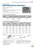 800 Technical Information for Solid Endmill for Aluminum F Good chip evacuation Solid Endmills for Aluminum Minimum cutting load and built-up edge Good surface Каталог KORLOY 2016 Металлорежущий инструмент для точения фрезерования сверления и инструментальная станочная оснастка для металлообрабатывающих станков Стр. F77 ENG