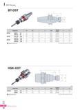 981 DST Series BT-DST (mm) Designation 0D 0D1 L S Collet Tapping Range F- F+ BT30 - DST3 - 70 26 19 70 6 ER11 M1 M3 0 5 0 5 DST10- 95 40 4 28 95 11 TER16 M3 M1 Каталог KORLOY 2016 Металлорежущий инструмент для точения фрезерования сверления и инструментальная станочная оснастка для металлообрабатывающих станков Стр. I40 ENG