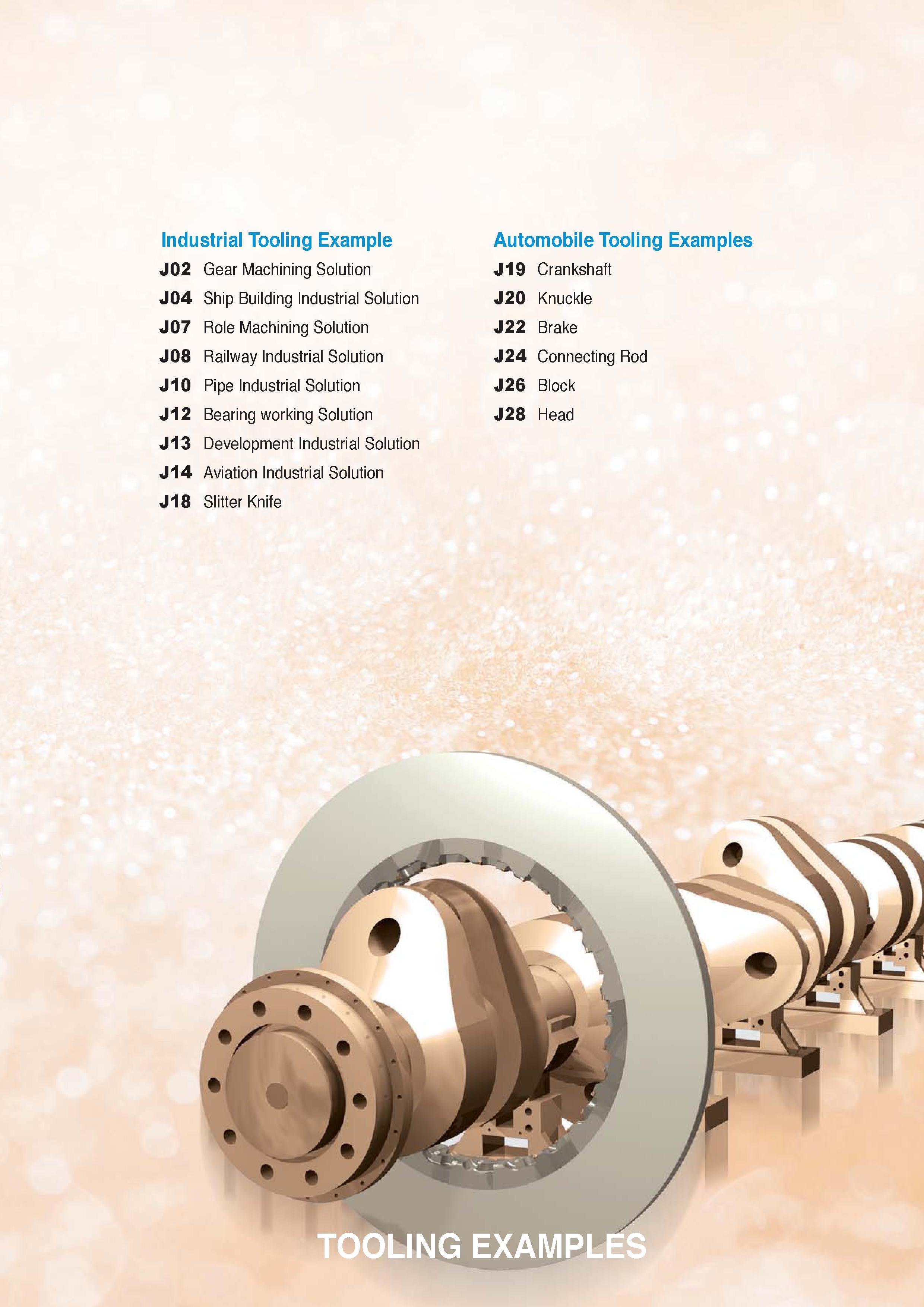 1030 Industrial Tooling Example Automobile Tooling Examples J02 Gear Machining Solution J19 Crankshaft J04 Ship Building Industrial Solution J20 Knuckle J07 Rol Каталог KORLOY 2016 Металлорежущий инструмент для точения фрезерования сверления и инструментальная станочная оснастка для металлообрабатывающих станков Стр. 