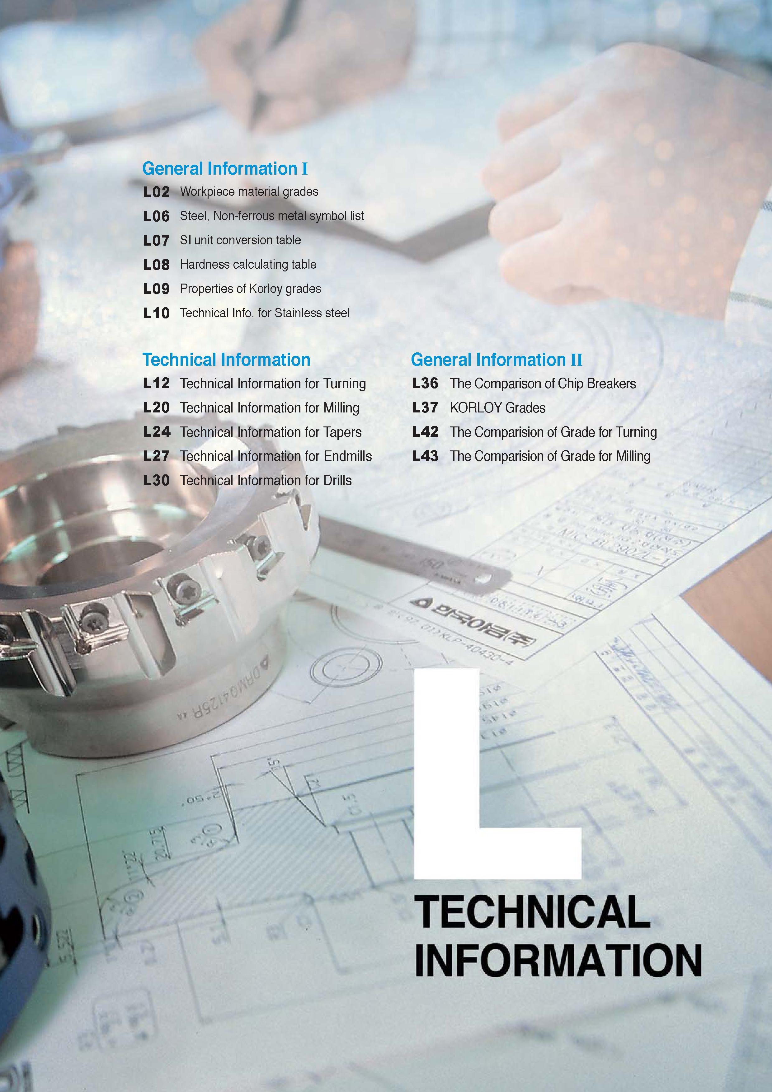 1068 General Information I L02 Workpiece material grades L06 Steel, Non-ferrous metal symbol list L07 SI unit conversion table L08 Hardness calculating table L0 Каталог KORLOY 2016 Металлорежущий инструмент для точения фрезерования сверления и инструментальная станочная оснастка для металлообрабатывающих станков Стр. 