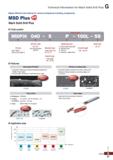 1057 Technical Information for Mach Solid Drill Plus G Highly efficient hole making for various workpieces including components MSD Plus Mach Solid Dr Каталог KORLOY 2020 Режущий и вспомогательный инструмент для станков ЧПУ и универсальных Фрезы с СМП Сверла твердосплавные Резцы токарные Пластины сменные режущие Стр. G57