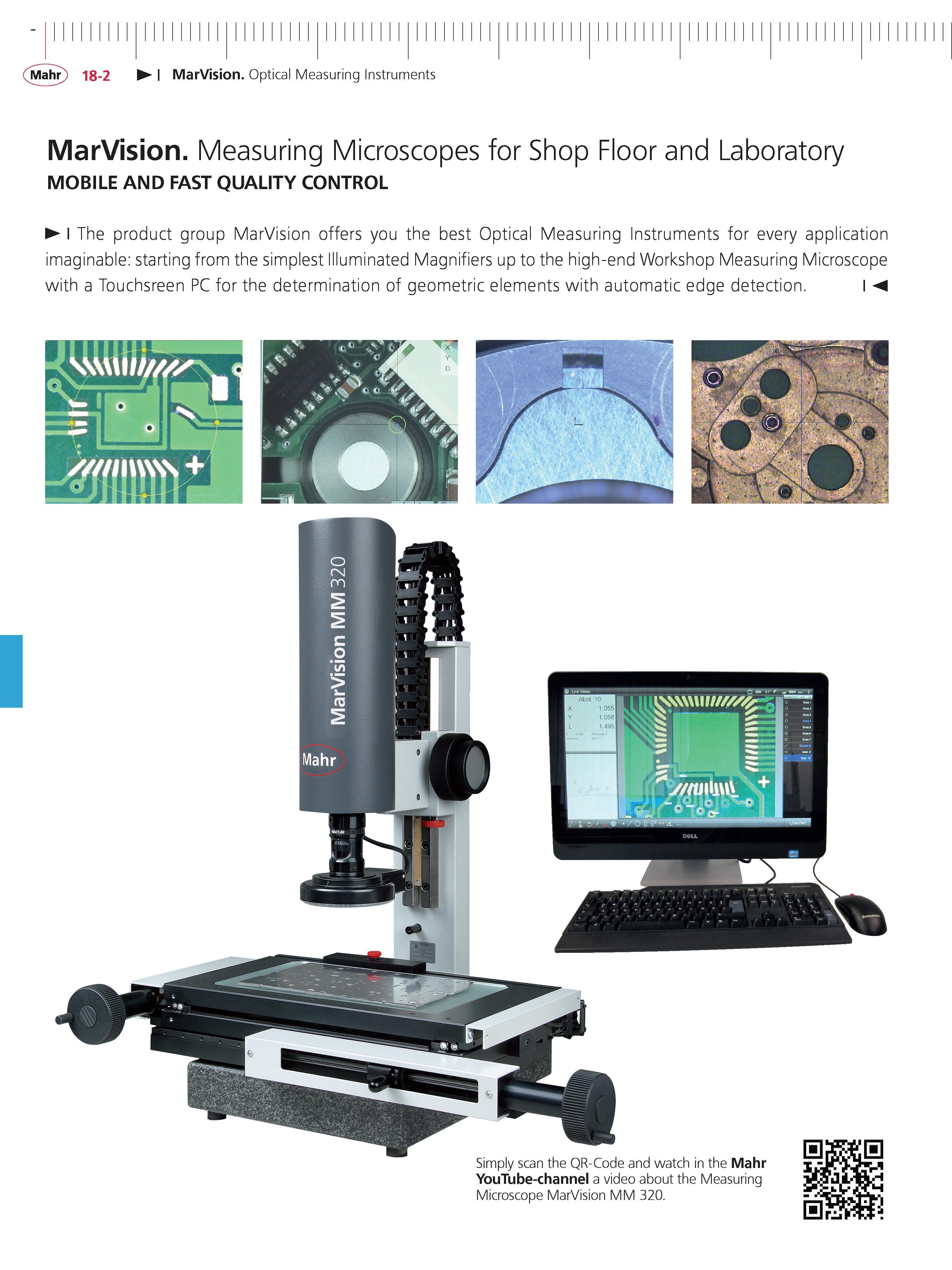 543 Mahr 18-2 MarVision Optical Measuring Instruments MarVision Measuring Microscopes for Shop Floor and Laboratory MOBILE AND FAST QUALITY CONTROL Каталог MAHR 2014 Измерительные инструменты приборы и оборудование для линейно-угловых измерений в машиностроении Стр. 18-2 ENG