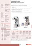 587 Твердомеры Mitutoyo по Микро- Виккерсу HM-101/102/103/112/113 Спецификация Диапазон нагрузок Погрешность нагружения Управление нагружением Стол XY Цена дел Каталог MITUTOYO 2013 Измерительный инструмент и оборудование Стр. 585