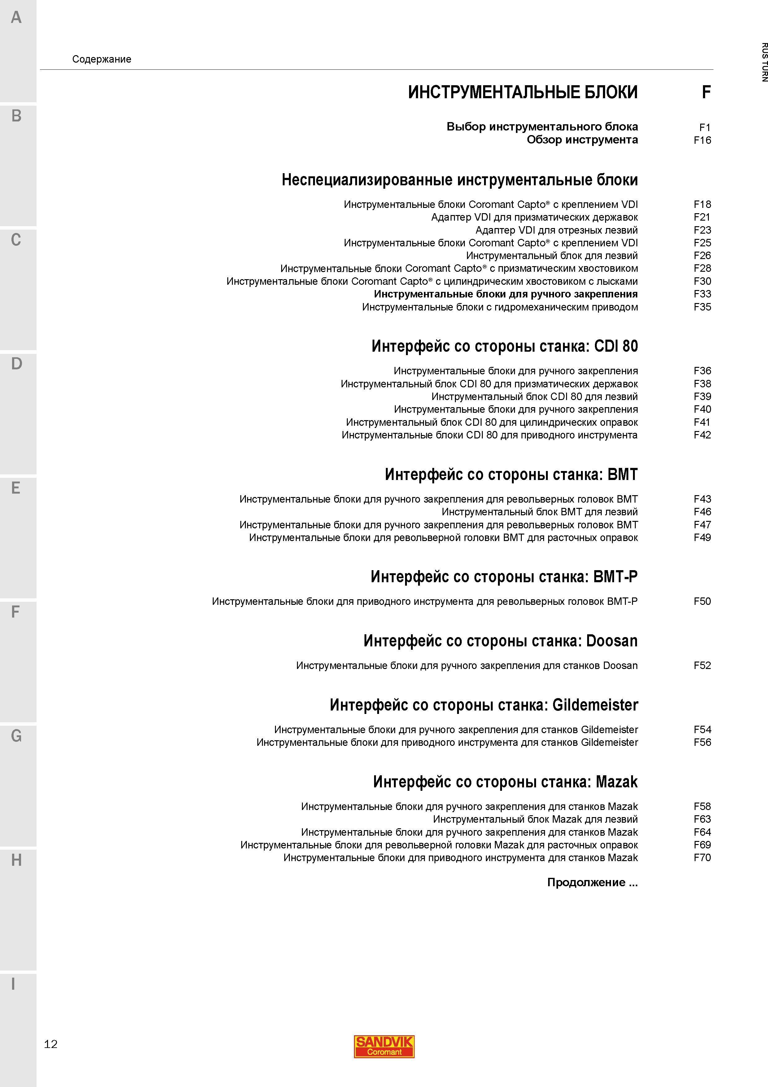 14 Вспомогательный станочный инструмент Sandvik для токарного металлорежущего промышленного оборудования Неспециализированные инструментальные блоки Каталог SANDVIK COROMANT 2015 Инструмент и инструментальная оснастка для токарной обработки на станках Стр. 12