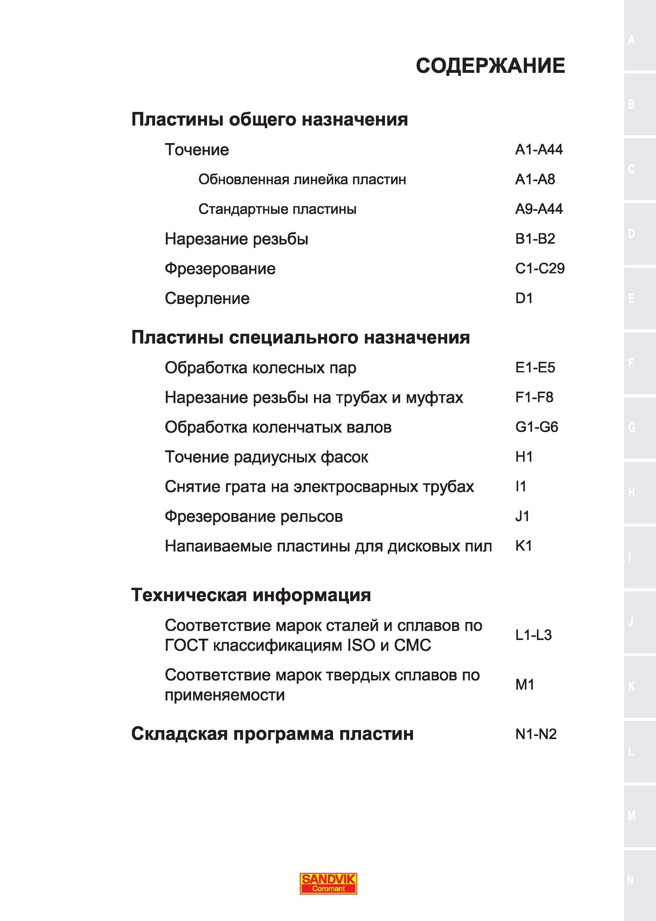 4  Каталог SANDVIK COROMANT 2018 Сменные пластины Сандвик-МКТС из твердого сплава с износостойким покрытием для токарной обработки и фрезерования на станках Стр. 
