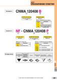 891 SUMIDIA Обозначение пластин Перетачиваемый тип CNMA 120408 В и (1) ISO код пластины (2) Добавочные символы (ISO стандарт классификации) G7B2/B3 Т Каталог SUMITOMO 2016 Режущий инструмент для металлорежущих станков Сверла твердосплавные и со сменными пластинами Фрезы концевые и насадные Резцы токарные Стр. M7