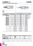 623 T-CHAMFER T1 Т-СпвМгЕЦ Инструмент для сверления и обработки фаски - d2 Ss> L2 d Ls Обозначение Диапазон диаметров Размеры (мм) Пластина d D2 L2 L Каталог TAEGUTEC 2015 Металлорежущий инструмент и инструментальная оснастка для металлообрабатывающих станков Точение Фрезерование Сверление Стр. D74
