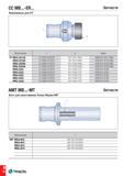 1317 CC MB -ER Запчасти Компоненты для CC Обозначение 1 2 Ключ CC MB16-ER11M CC MB16 SCREW NUT ER11 MINI WRENCH ER11 MINI MB20-ER16M CC MB20 SCREW NUT Каталог TAEGUTEC 2015 Металлорежущий инструмент и инструментальная оснастка для металлообрабатывающих станков Точение Фрезерование Сверление Стр. H78