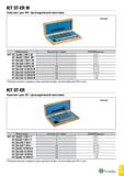 964 KIT ST-ER M Комплект цанг ER - Цилиндрический хвостовик DIN6499 Обозначение Количество / Набор DCONWSдиапазон KIT ST 12x80 7 ER11 M 7 0 5-7 ST 16 Каталог TAEGUTEC 2020 Вращающийся режущий и вспомогательный инструмент по металлу Твердосплавные пластины Сборные фрезы с СМП Монолитные фрезы и сверла Инструментальные патроны Стр. G149