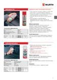 19 СПРЕИ-СМАЗКА WURTH С PTFE Применяется для металла пластмассы резины при небольших и средних нагрузках Идеальна для направляющих раздвижных крыш и подв Каталог WURTH 2014 Химия Инструмент Крепежные изделия Электротехническая продукция Оборудование и материалы для автосервиса Стр. 19
