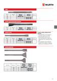 359 WURTH Длина Ширина Артикул SDS-plus Артикул SDS-max Шт уп 250 0648 851 250 280 0647 851 280 1 400 0647 851 380 ДОЛОТО ДЛЯ ПРОРЕЗАНИЯ КАНАЛОВ ДОЛОТА УЗ Каталог WURTH 2014 Химия Инструмент Крепежные изделия Электротехническая продукция Оборудование и материалы для автосервиса Стр. 359