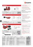 594 ТРУБОРЕЗ MINI Диамет р А max L1 L2 H Артикул мм max дюйм 3 - 16 1 8'' - 5 8'' 59-69 42-53 35 0714 551 116Г 6 - 25 1 8'' - 1'' 65 - 76 48 - 60 41 0714 Каталог WURTH 2014 Химия Инструмент Крепежные изделия Электротехническая продукция Оборудование и материалы для автосервиса Стр. 594
