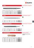 607 насечки Длина Ширина х толщина Вес Артикул 1 200 200 х 67 120 0714 61 81 1 250 238 х 71 200 0714 61 68 2 250 238 х 71 200 0714 61 69 3 250 238 х 71 20 Каталог WURTH 2014 Химия Инструмент Крепежные изделия Электротехническая продукция Оборудование и материалы для автосервиса Стр. 607