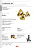 416 Твердосплавные пластины Sandvik CoroThread 266 для токарной обработки канавок под стопорные кольца и других неглубоких канавок Каталог SANDVIK COROMANT 2020 Инструмент для токарной обработки металла на станках Пластины режущие Токарные резцы и державки Инструментальная оснастка Стр. B112
